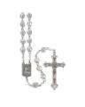  CRYSTAL MULTI FACETED GLASS BEAD ROSARY 